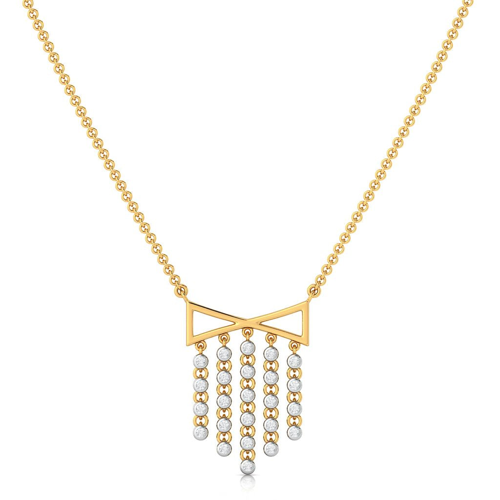 Dangle Triangle Diamond Necklaces