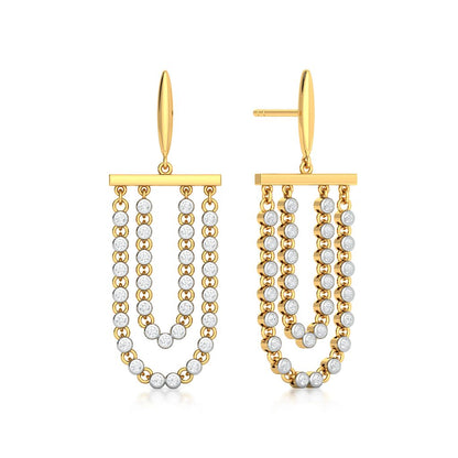 Looped Fringe Diamond Earrings