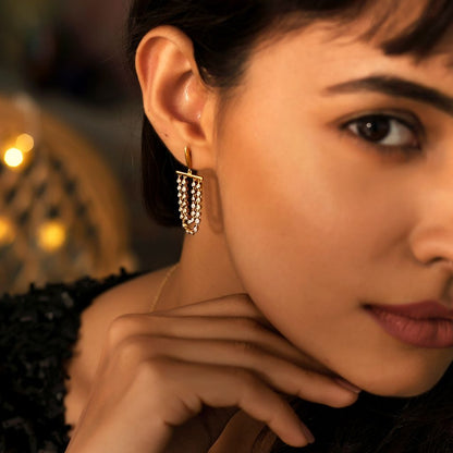 Looped Fringe Diamond Earrings