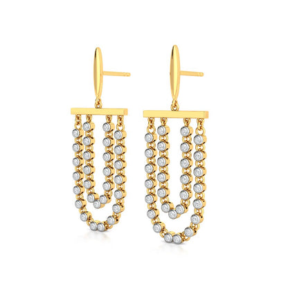 Looped Fringe Diamond Earrings