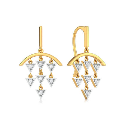 Arrowhead Beams Diamond Earrings