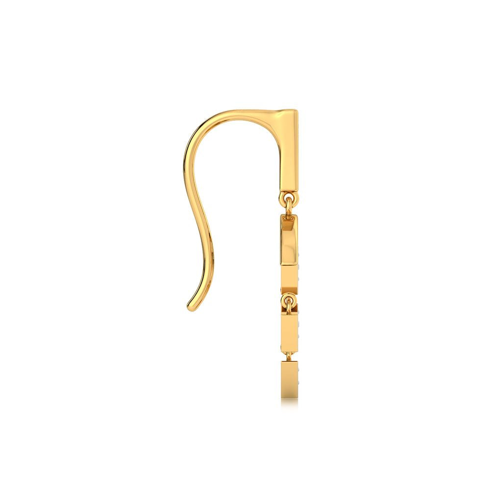 Arrowhead Beams Diamond Earrings