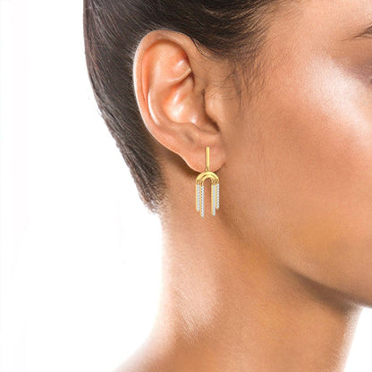 See - Saw Diamond Earrings