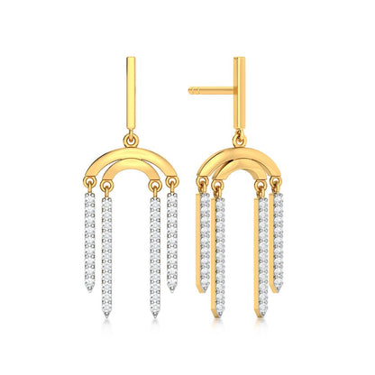 See - Saw Diamond Earrings