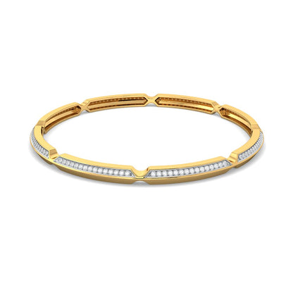 Dazzle of Pleats Diamond Bangles