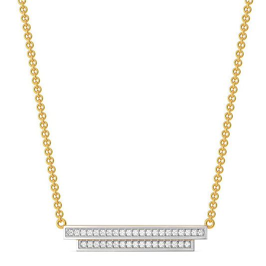 Sleek Pleat Diamond Necklaces