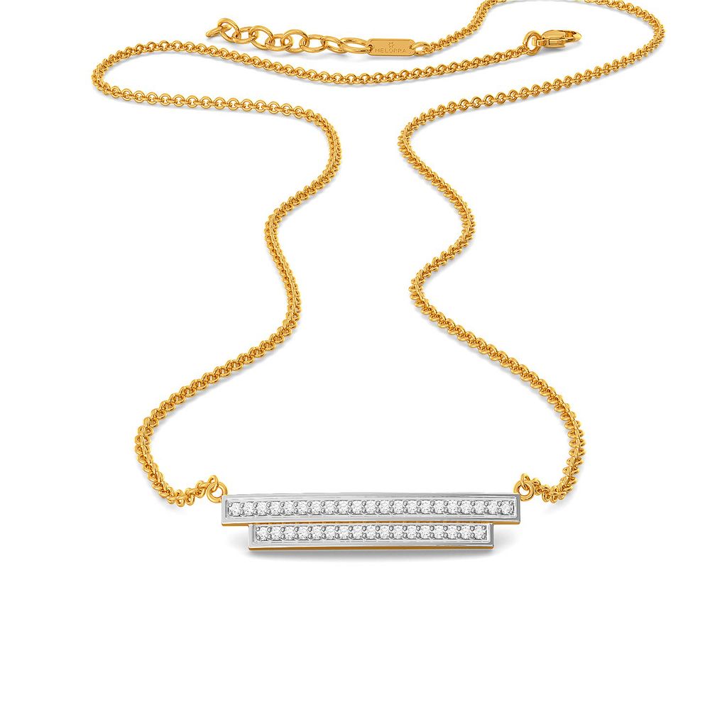 Sleek Pleat Diamond Necklaces