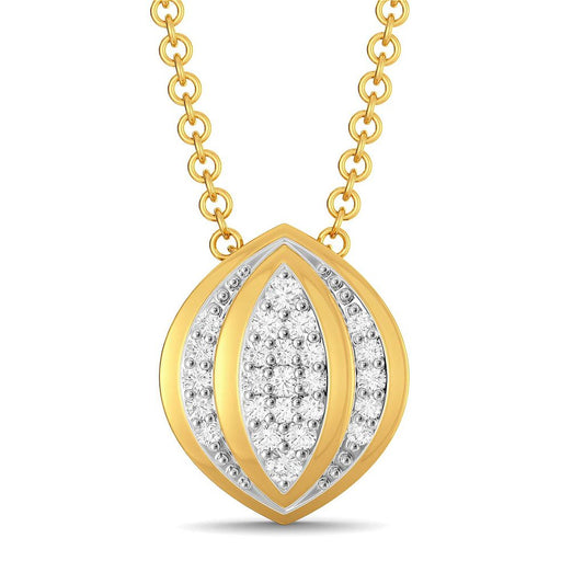 Floral Folds Diamond Pendants