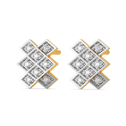 Plaid Perks Diamond Earrings