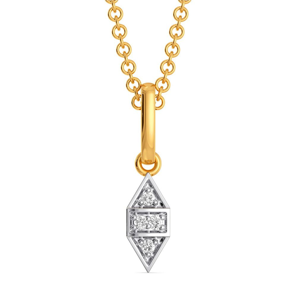 Chequered Twins Diamond Pendants