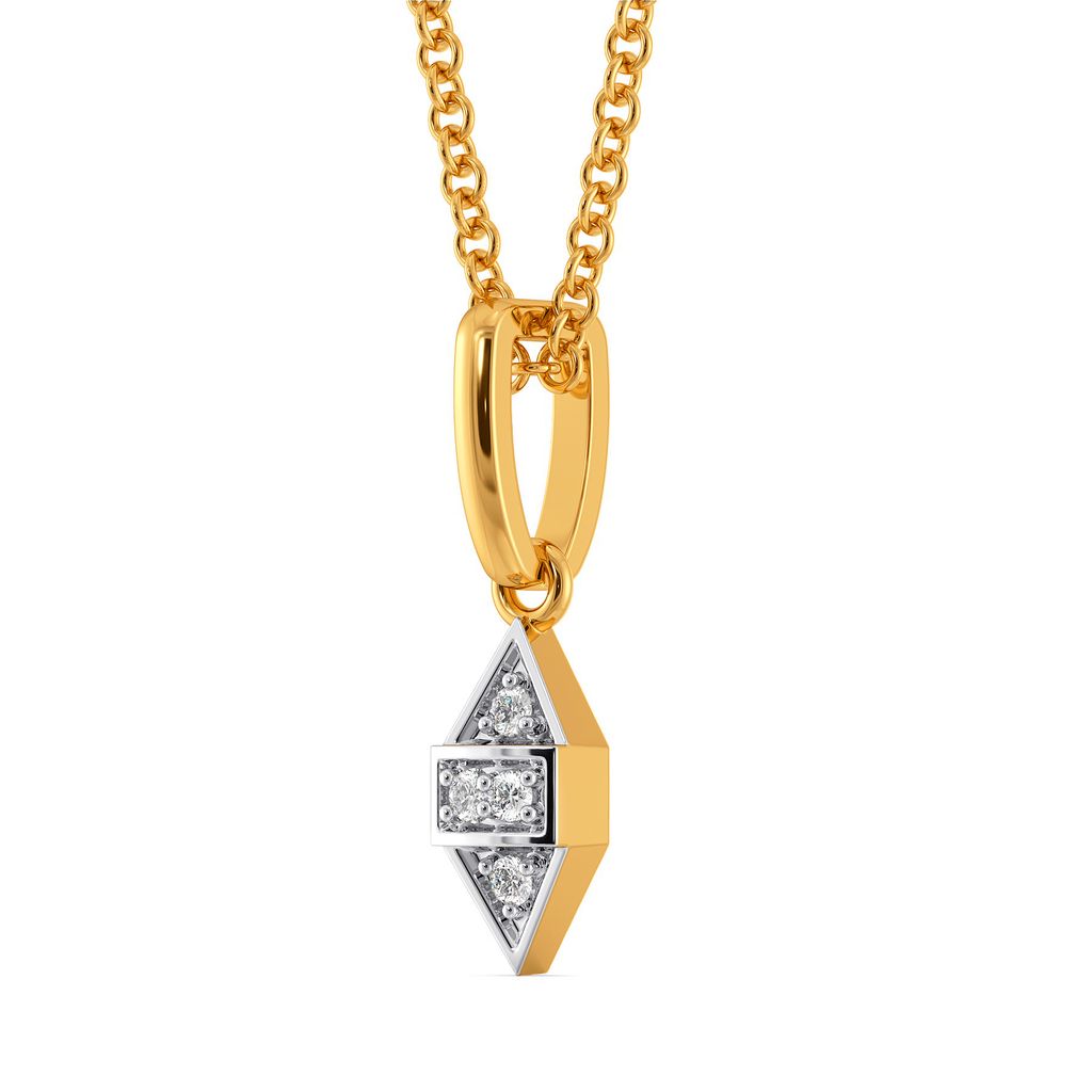 Chequered Twins Diamond Pendants