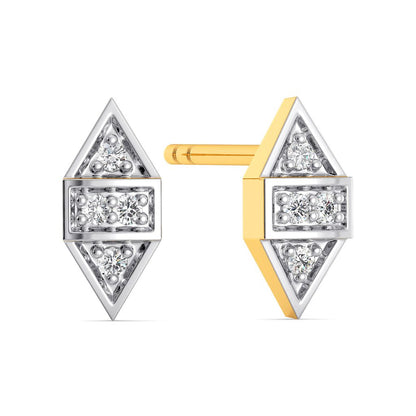 Chequered Twins Diamond Earrings