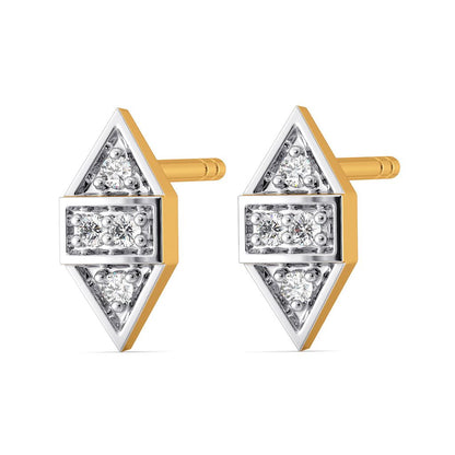 Chequered Twins Diamond Earrings