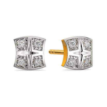 Plaids Up Beat Diamond Earrings