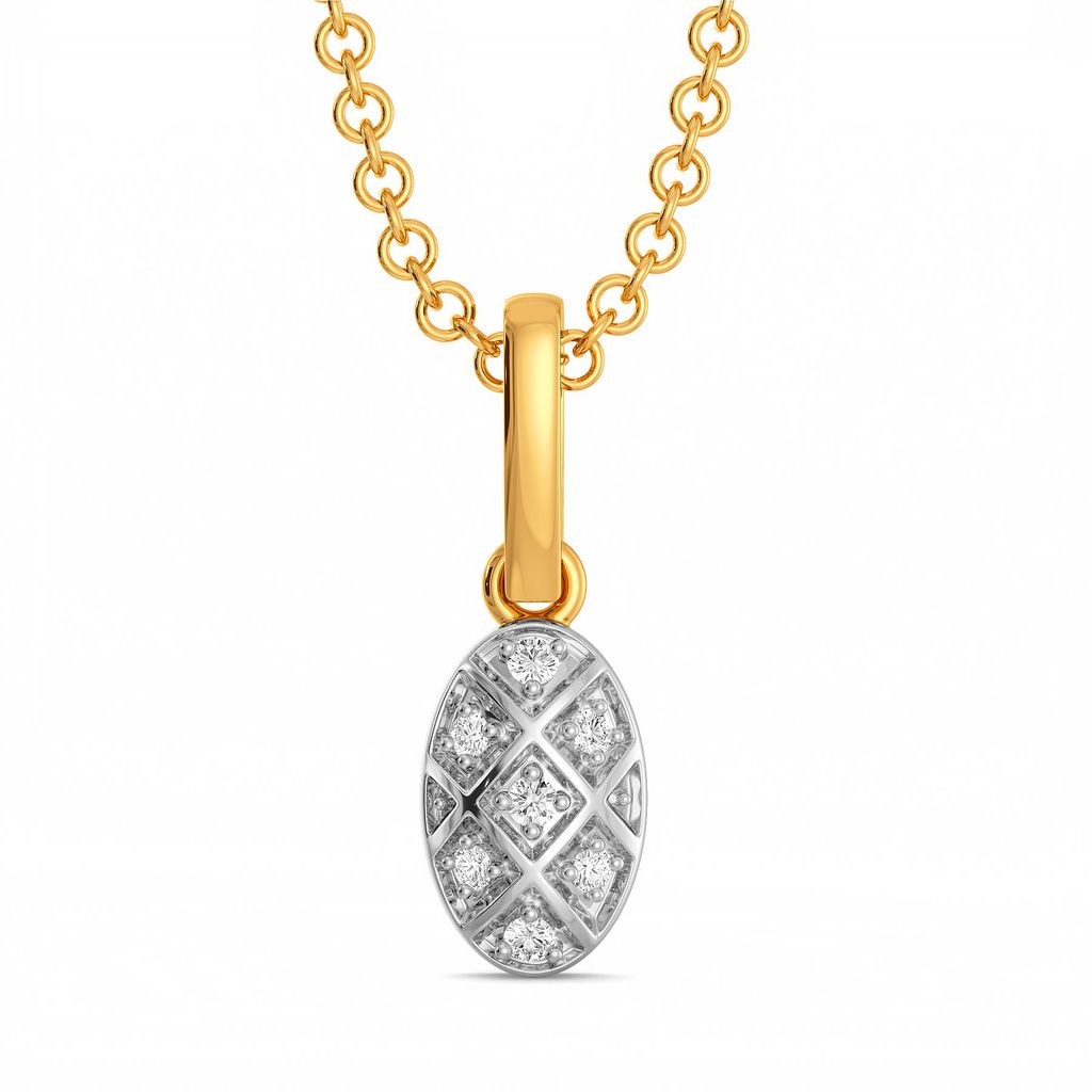 Check on Check Diamond Pendants