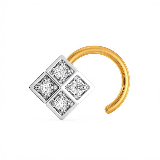 Gingham Guide Diamond Nose Pins