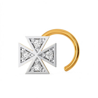 Check Stride Diamond Nose Pins