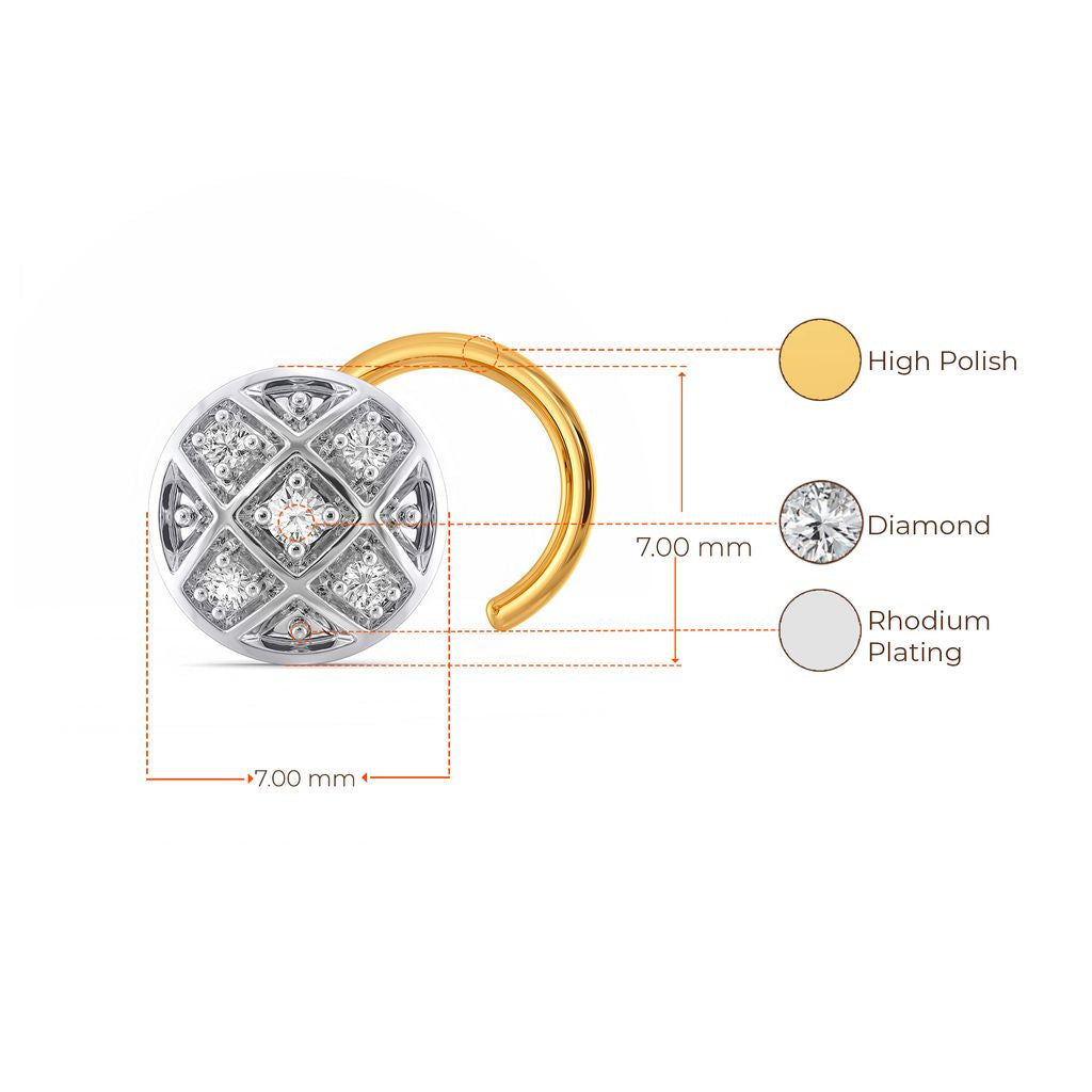 Multi Check Diamond Nose Pins