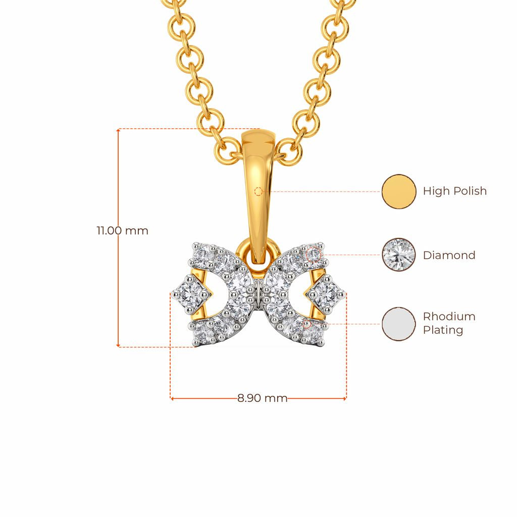 Right to Bow Diamond Pendants
