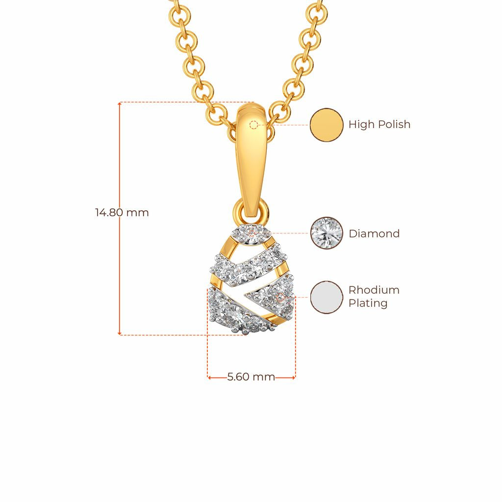 Fiery Bows Diamond Pendants