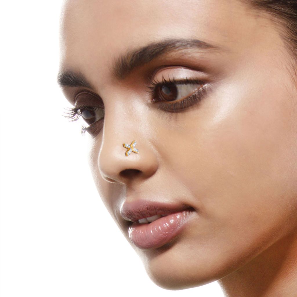 Bridge A Bow Diamond Nose Pins