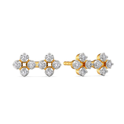Floret Knots Diamond Earrings