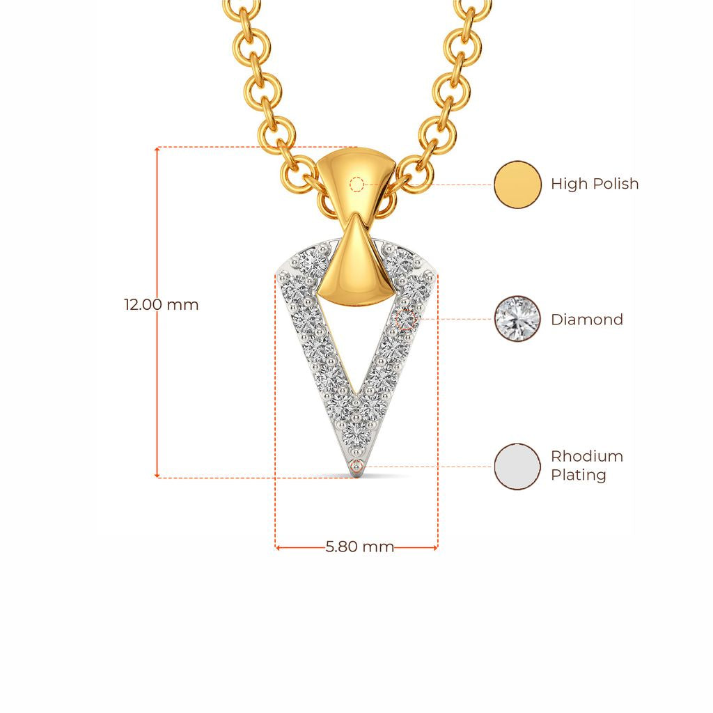 Bow Tousle Diamond Pendants
