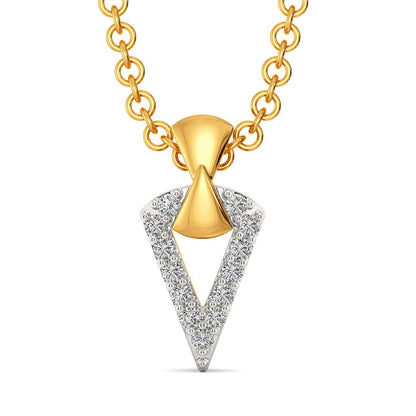 Bow Tousle Diamond Pendants