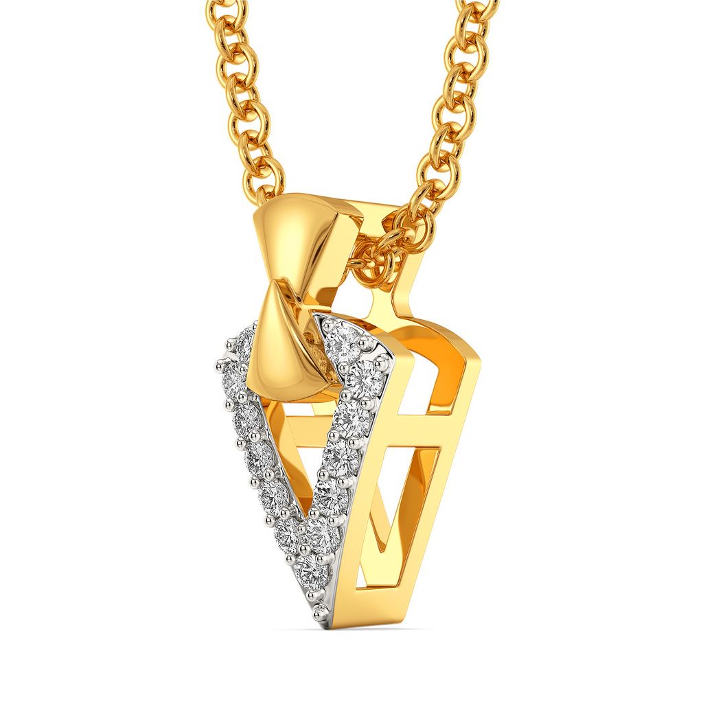 Bow Tousle Diamond Pendants