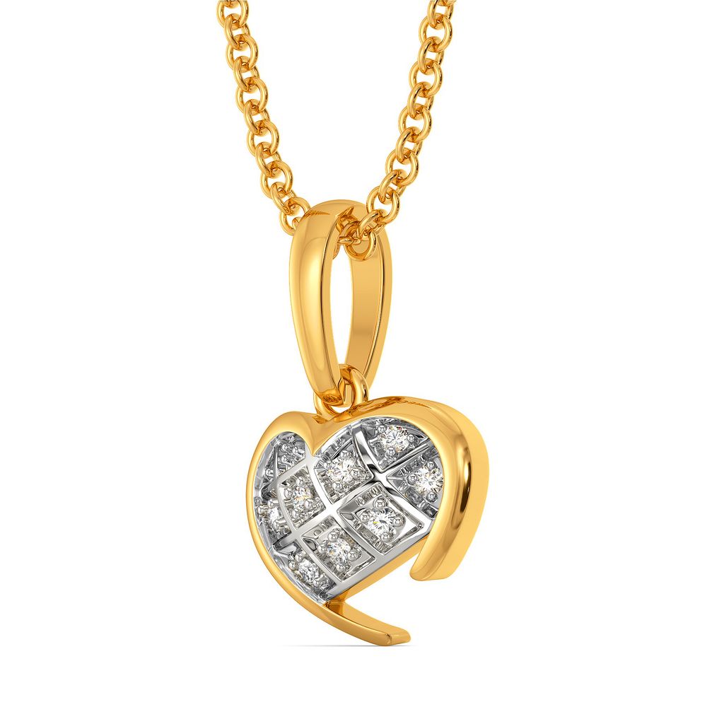 Checkered Love Diamond Pendants