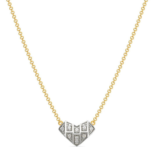 Heart Grids Diamond Necklaces