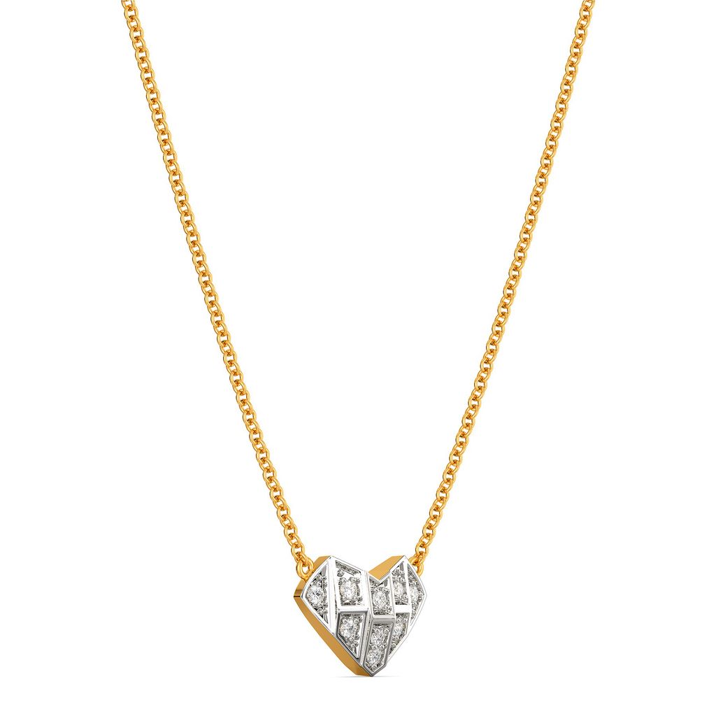 Heart Grids Diamond Necklaces