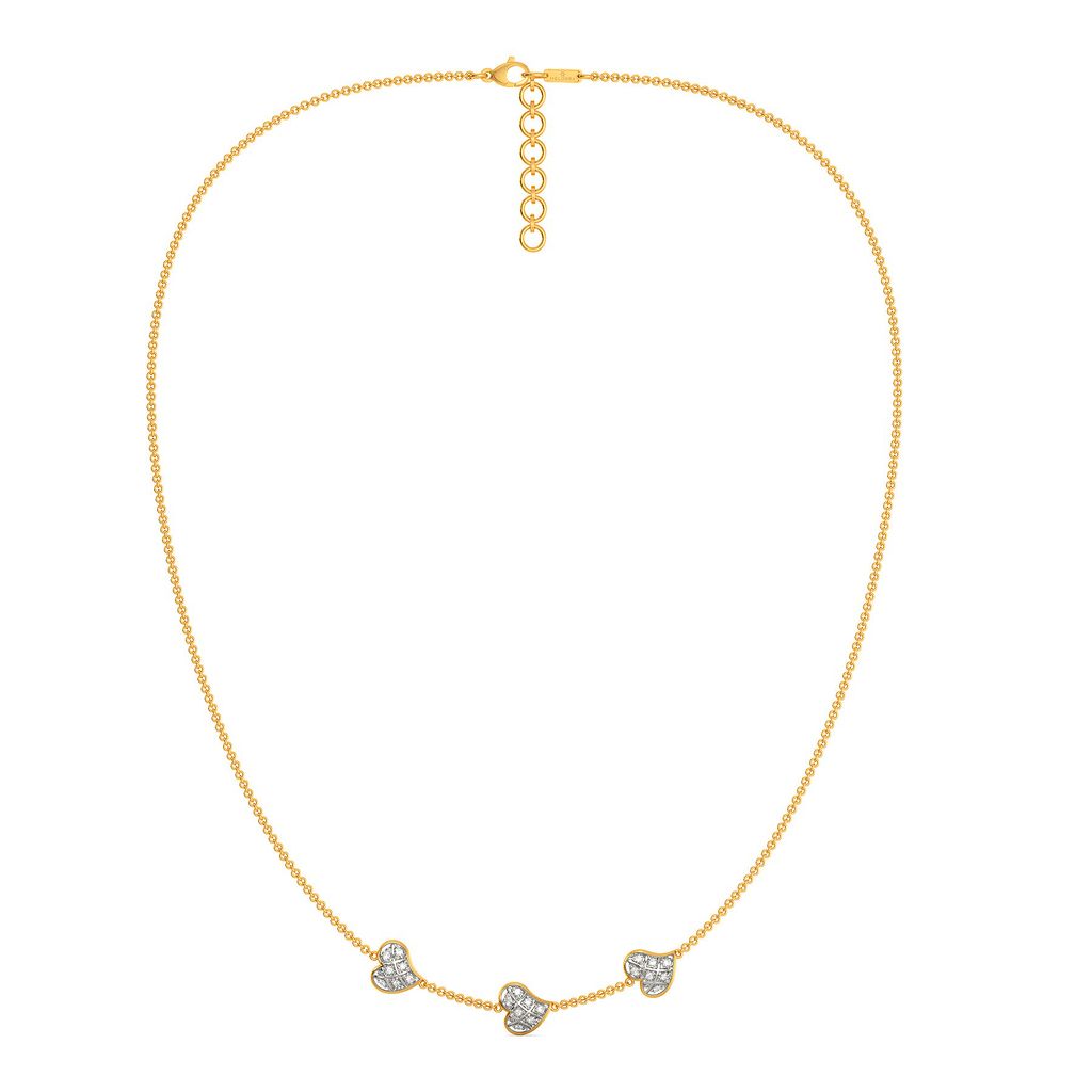 Plaid Date Diamond Necklaces