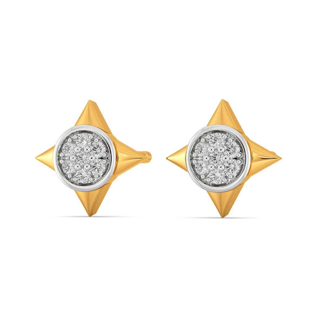 Poised Pair Diamond Earrings