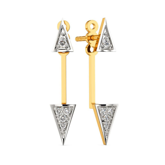 Power Triangle Diamond Earrings