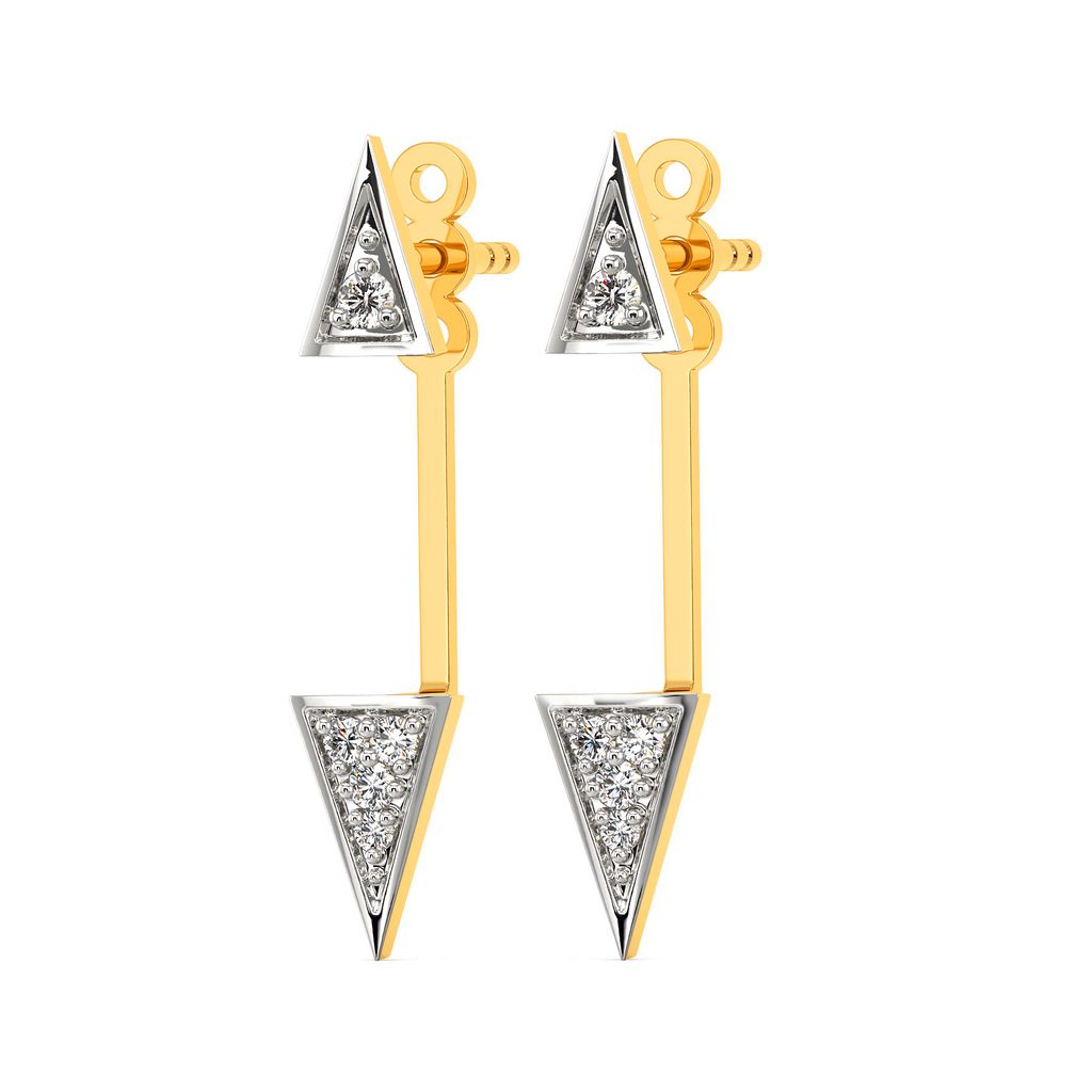 Power Triangle Diamond Earrings