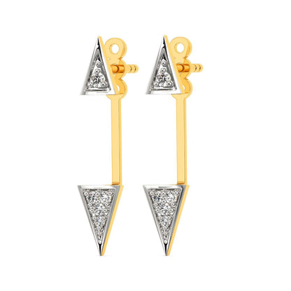 Power Triangle Diamond Earrings