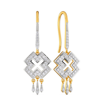 Pattern Patent Diamond Earrings