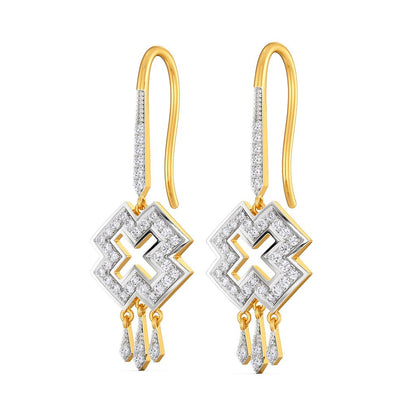 Pattern Patent Diamond Earrings