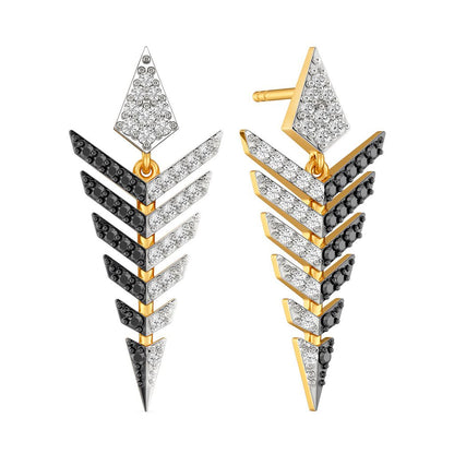 Black N Bold Diamond Earrings