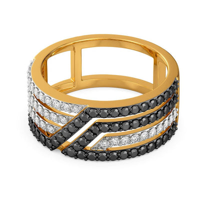 Dark Aurora Diamond Rings