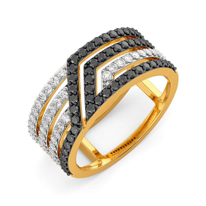 Dark Aurora Diamond Rings