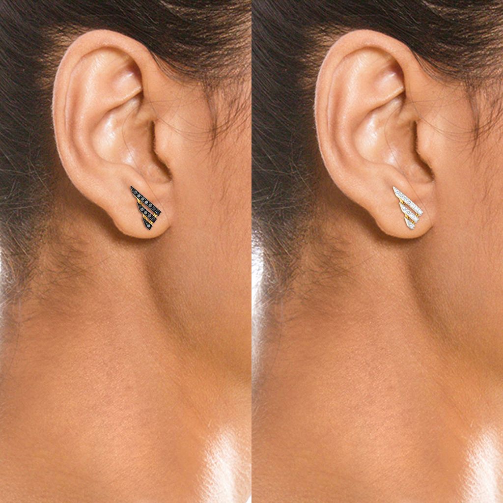 Yin N Yang Diamond Earrings