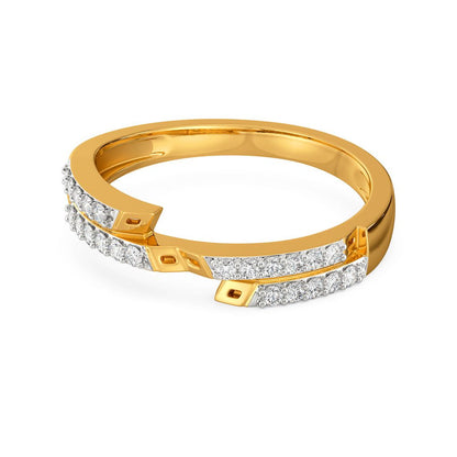 Sleek Segments Diamond Rings