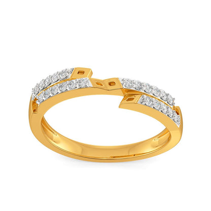 Sleek Segments Diamond Rings