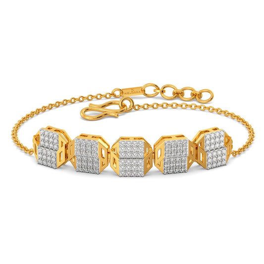 Parallel Points Diamond Bracelets