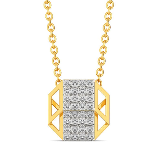 Parallel Points Diamond Pendants