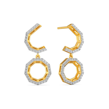 Playin it Polygon Diamond Earrings