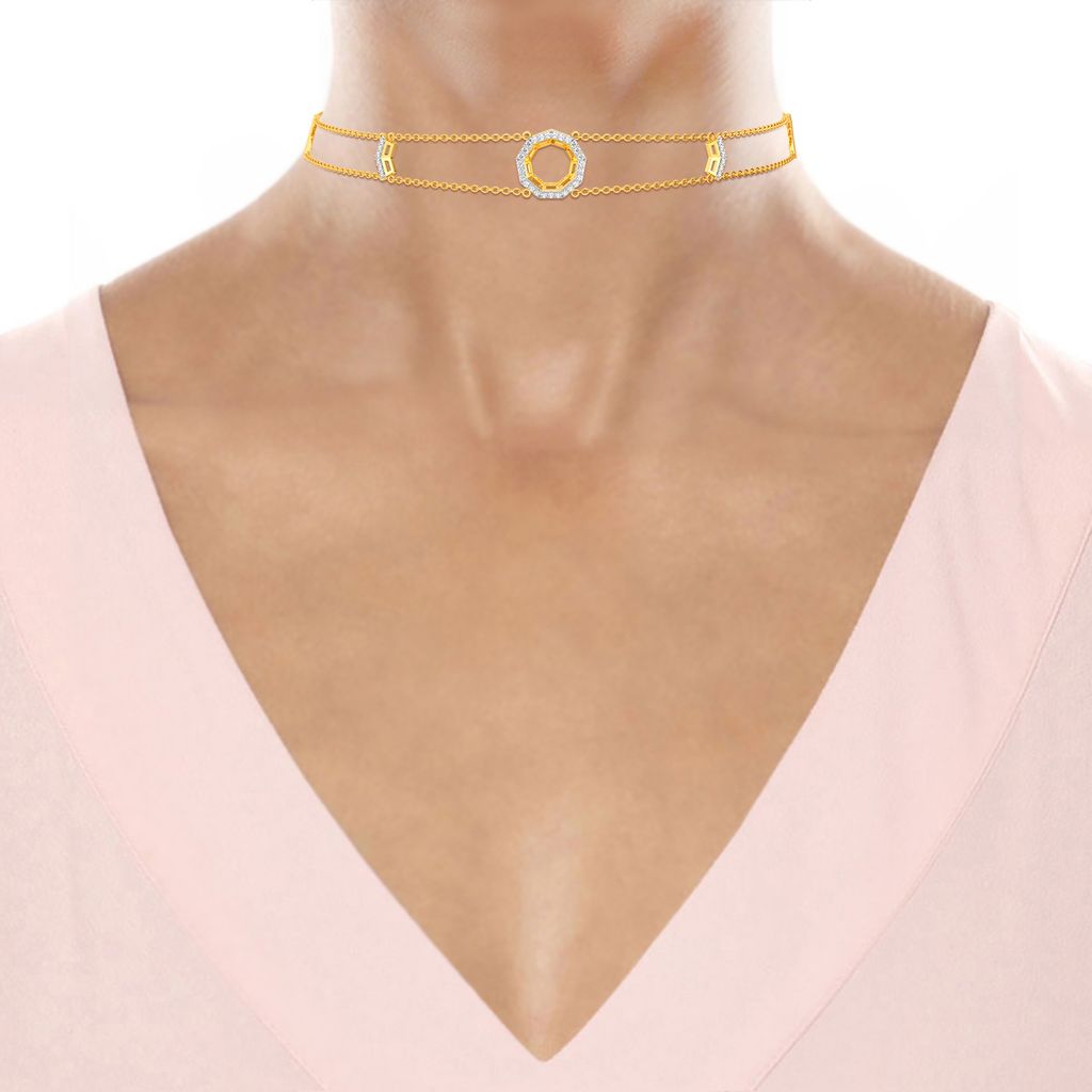 Playin it Polygon Diamond Necklaces