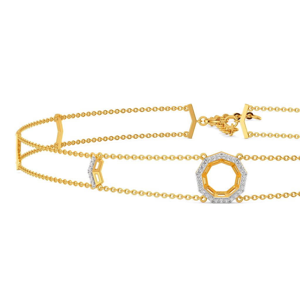 Playin it Polygon Diamond Necklaces